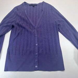Elegant Purple V-Neck Cardigan by [Brand]